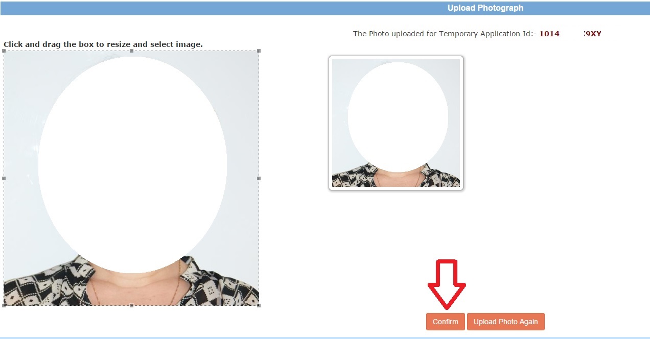  Кадрирование фотографии. Образец заполнения анкеты на электронную визу в Индию